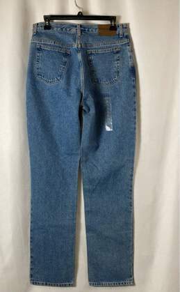 Lauren Jeans Co. Womens Blue Medium Wash Pockets Denim Straight Leg Jeans Sz 10 alternative image