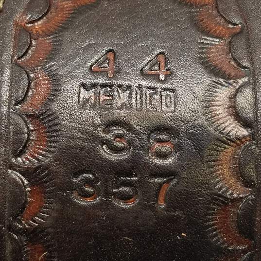 Unbranded Western Leather Cartridge Holster Belt Size 44 image number 6