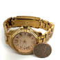 Designer Fossil AM4611 Gold-Tone Quartz Round Dial Analog Wristwatch image number 2