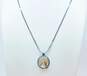 925 Sterling Silver Quartz Pendant Necklace 15.9g image number 1