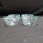 Set of 4 Pyrex Clear Turquoise 6 oz. Custard Cups image number 3