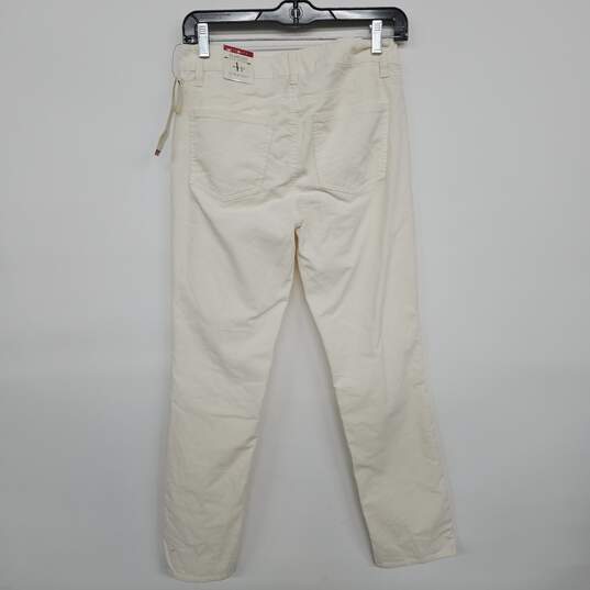 White Straight Leg Corduroy Jeans image number 2