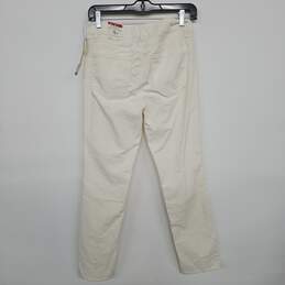 White Straight Leg Corduroy Jeans alternative image