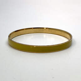 Designer J. Crew Gold-Tone Yellow Enameled Round Shaped Bangle Bracelet