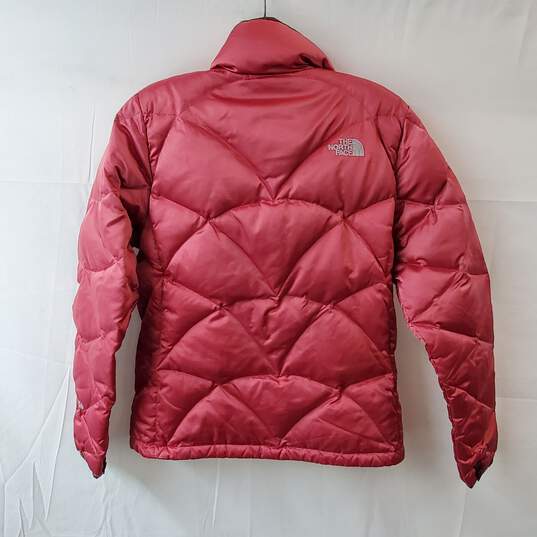 The North Face Womens Pink Cropped Puffer Jacket Size M image number 2