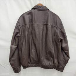 Round Tree & Yorke MN's Genuine Brown Leather Jacket Size M-T alternative image