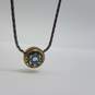 Brighton Silver/ Gold Tone & Crystal Pendant 18'' Necklace 18g image number 1