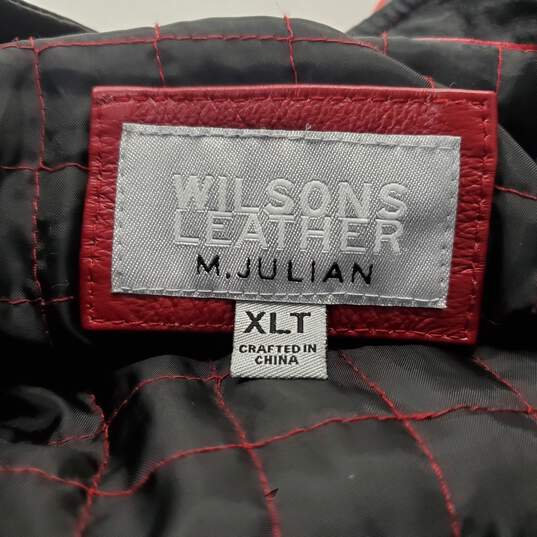 Wilsons Leather M. Julian Black Red Striped Jacket Size XLT image number 3
