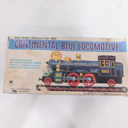 CONTINENTAL BLUE LOCOMOTIVE TRAIN MODERN TOYS ORIGINAL BOX JAPAN