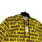 NWT Mens Yellow Black Randomevent Long Sleeve Pockets Pullover Hoodie Sz S image number 3