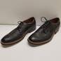 Ferro Aldo Black Brogue Dress Shoes US 9 image number 4