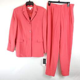 Josephine Chaus Women Pink Pants Suit Sz 12 NWT