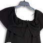 NWT Womens Black Square Neck Sleeveless Back Zip Mini Dress Size Small image number 3