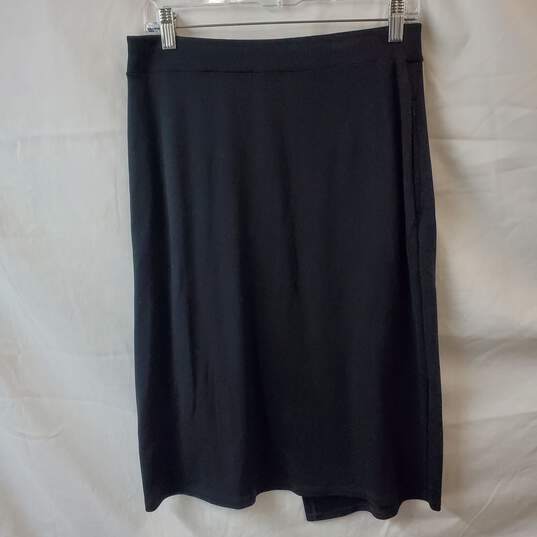 Eileen Fisher Black Midi Wrap Skirt Size XS image number 2