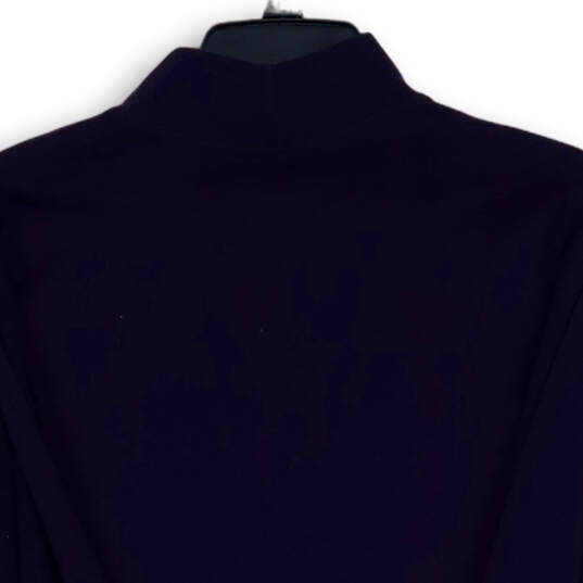 Mens Blue Long Sleeve Mock Neck Casual Pullover T-Shirt Size Large image number 4