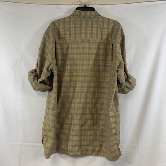Men's Yellow/Grey Plaid The North Face Button-Up, Sz. XL image number 2