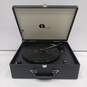 1 by One Black Portable Suitcase Turntable BS008 image number 1