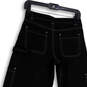NWT Womens Black Flat Front Pockets Straight Leg Cargo Pants Size 00 image number 4