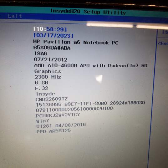 HP Pavilion m6 AMD A10@2.3GHz Memory 6GB Screen 15 In image number 5