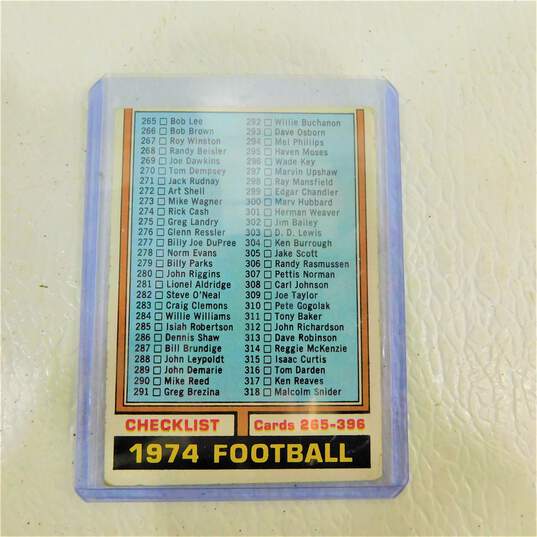 1974 Topps Football Checklist #391 image number 3