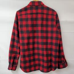 Vintage Woolrich Red & Black Plaid LS Button-Up Shirt Men's LG alternative image