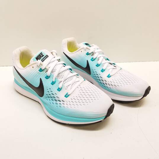 Nike Air Zoom Pegasus 34 White, Turquoise Sneakers 880560-101 Size 9 image number 3