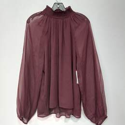 Women's Joie Long Sleeve Smocked Blouse Top Sz XL NWT