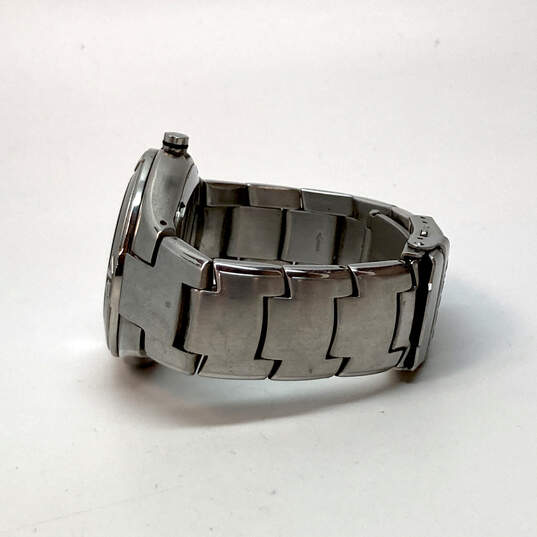 Designer Fossil Silver-Tone Chain Strap Blue Analog Dial Quartz Wristwatch image number 4