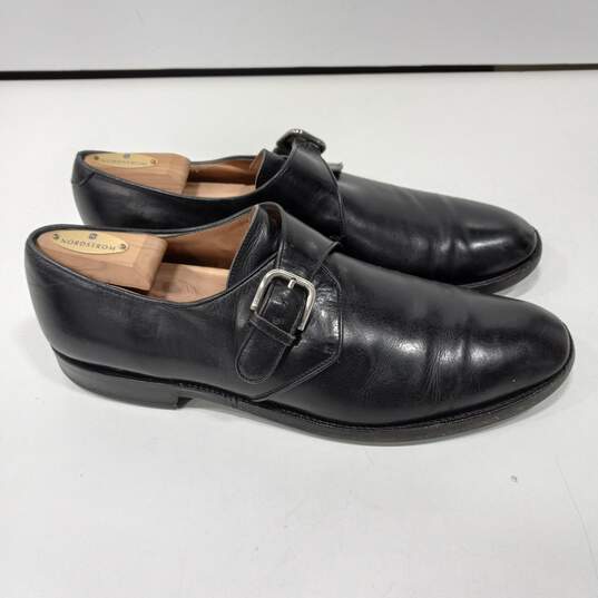 Ferragamo Men's Black Leather Dress Shoes Size 10 w/Inserts image number 2