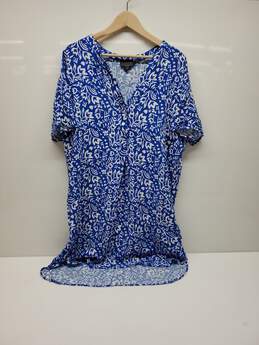 Pendleton Women's Loose Pullover Blue Caftan Dress Size L