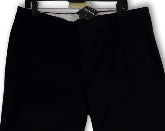 NWT Womens Black Flat Front Slash Pocket Regular Fit Chino Shorts Size 14 image number 3