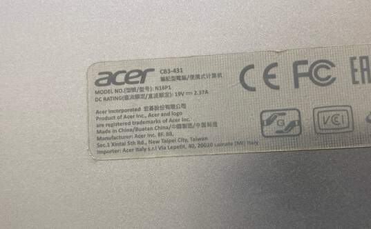 Acer Chromebook 14 CB3-431-C3WS 14" Intel Celeron Chrome OS image number 6
