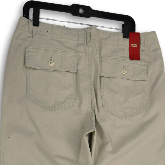 NWT Womens Khaki Slash Pocket Flat Front Utility Chino Pants Size 31 image number 4