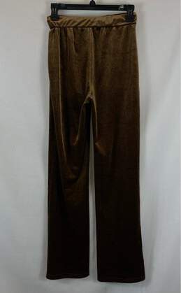 Unbranded Brown Velvet Jogger Pants - Size S alternative image