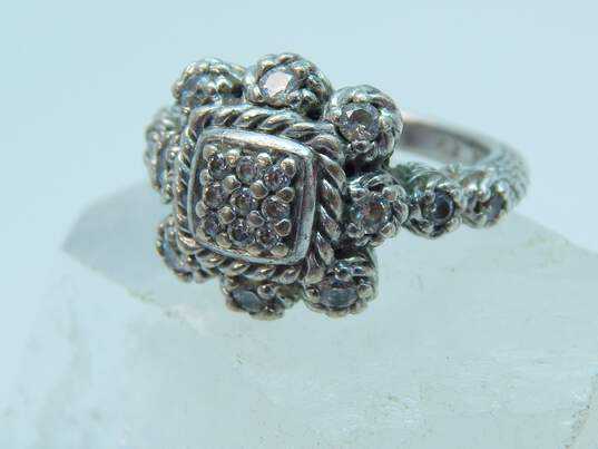 Judith Ripka Sterling Silver Cubic Zirconia Cluster Ring 8.8g image number 3