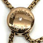 Designer Michael Kors Gold-Tone Rhinestone Bar Slider Chain Bracelet image number 3