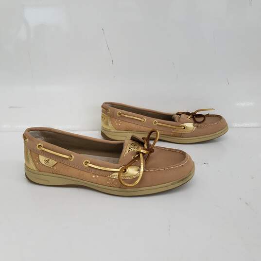 Gold Sperry Top Siders Size 9M image number 2