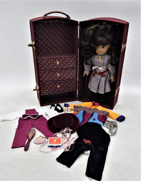 Buy the Vintage Pleasant Company American Girl Samantha Doll W/ Trunk  Clothes & Accessories