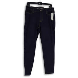 NWT Womens Blue Denim Dark Wash Super Skinny Leg Jeans Size 10R