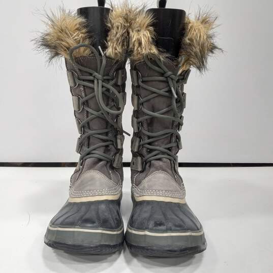 Women's Sorel Joan Of Arctic Suede Tall Winter Boots Sz 12 image number 2