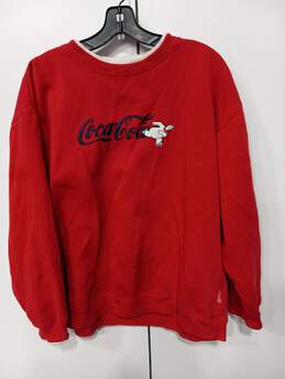 Vintage Coca Cola Polar Bear Women's Red Sweatshirt Size XL