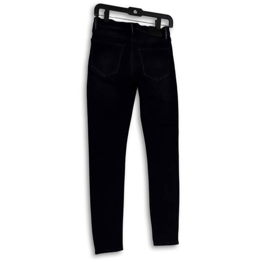 Womens Blue Denim Dark Wash Pockets Stretch Slim Fit Skinny Jeans Size 6/28 image number 2