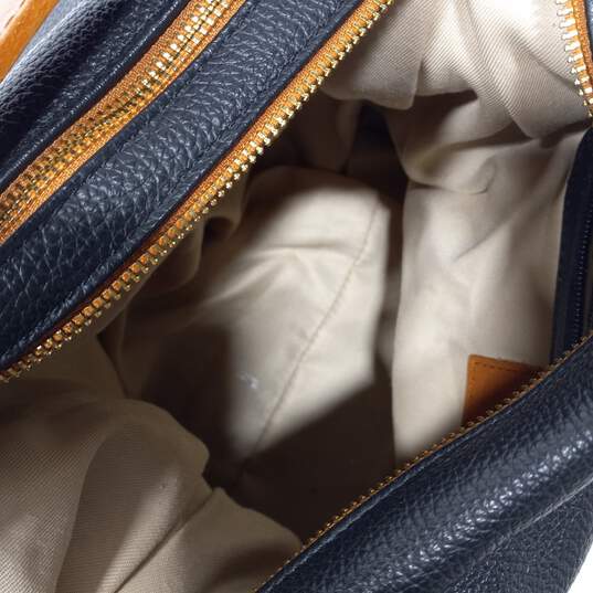 Valentina Black/Brown Pebble Leather Convertible Backpack Bucket Bag image number 4