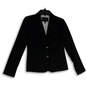 Womens Black Long Sleeve Notch Lapel Single Breasted Two Button Blazer Sz 2 image number 1