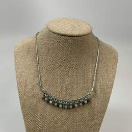 Designer Brighton Silver-Tone Multicolor Beaded Chain Statement Necklace