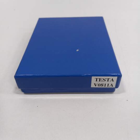 Firenze Vera Pelle Genuine Leather Wallet In Blue Box image number 5