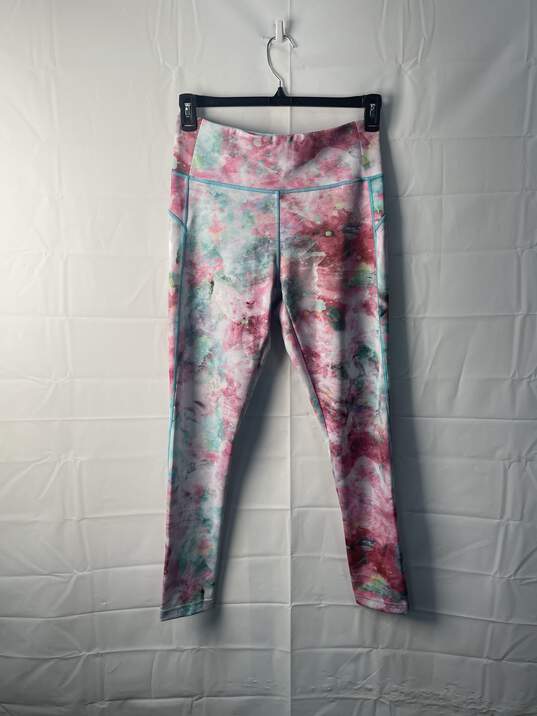 Buy the Adidas Women's Pink Floral Aeroready Leggings Size L