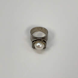 Designer Silpada 925 Sterling Silver Fresh Water Pearl Statement Ring