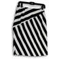 NWT Womens White Black Striped Side Zip Straight & Pencil Skirt Size 0 image number 2