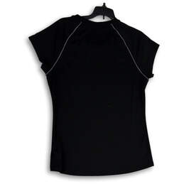 Womens Black Short Sleeve Round Neck Stretch Pullover T-Shirt Size XL alternative image